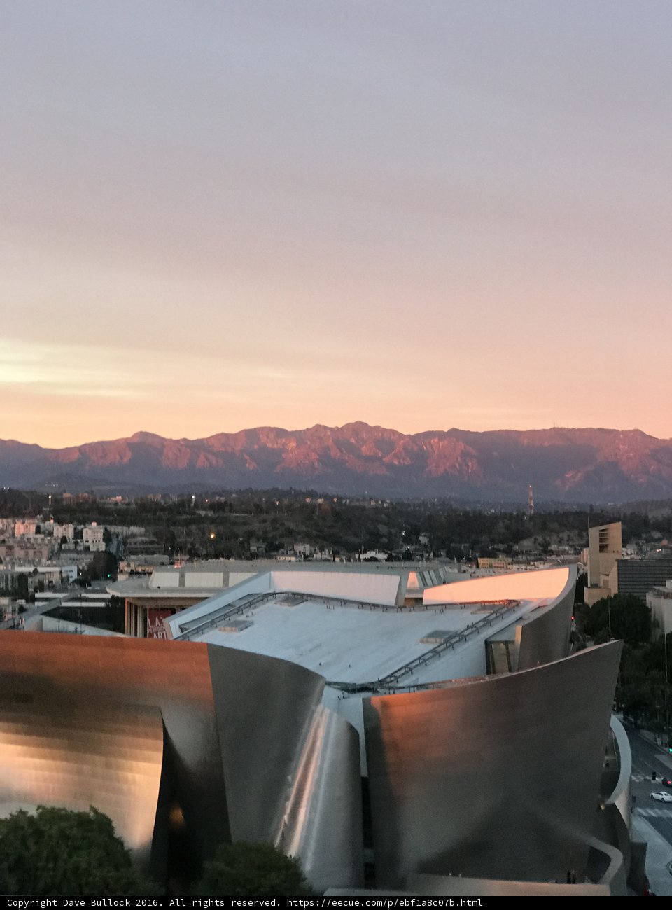 Walt Disney Concert Hall at Sunset
