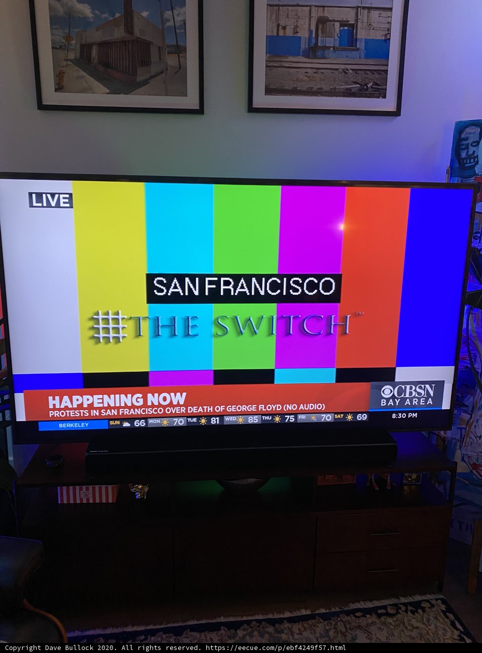 San Francisco Switch on Television Screen