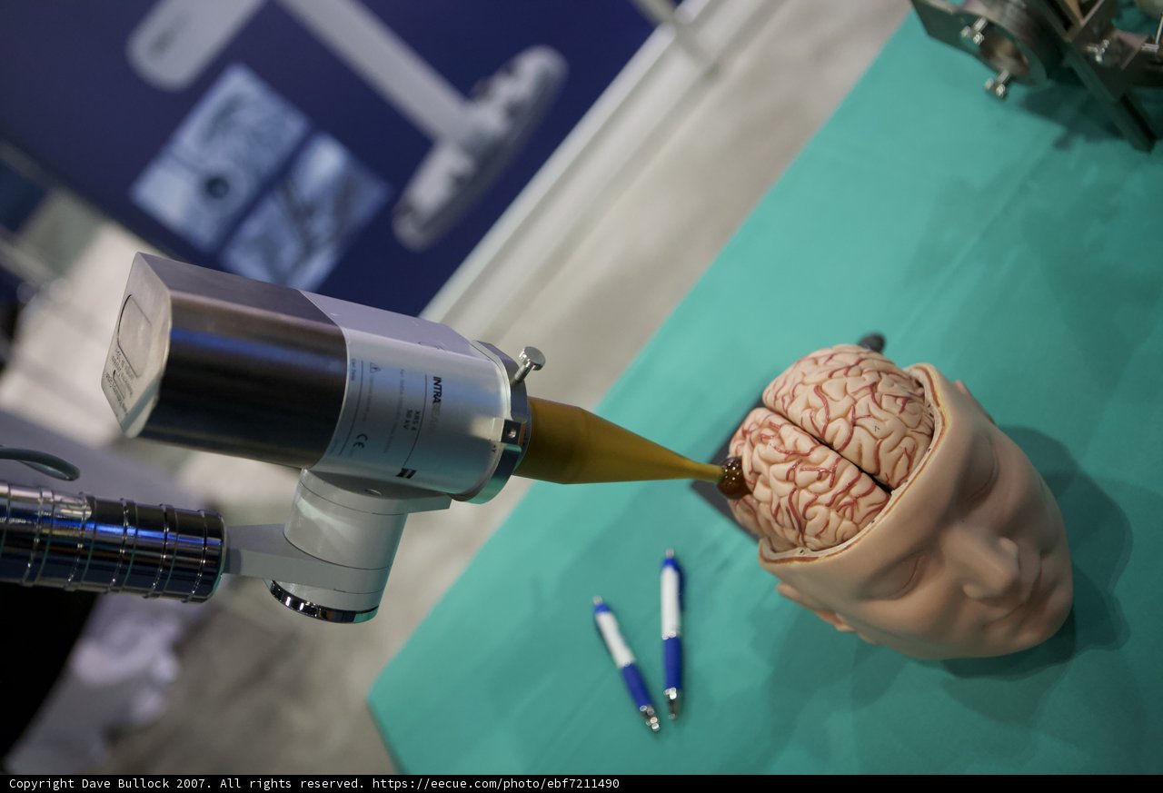 Robotic Arm Testing a Human Brain