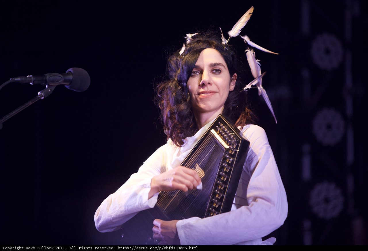 PJ Harvey Rocking the Mic with her Headdress