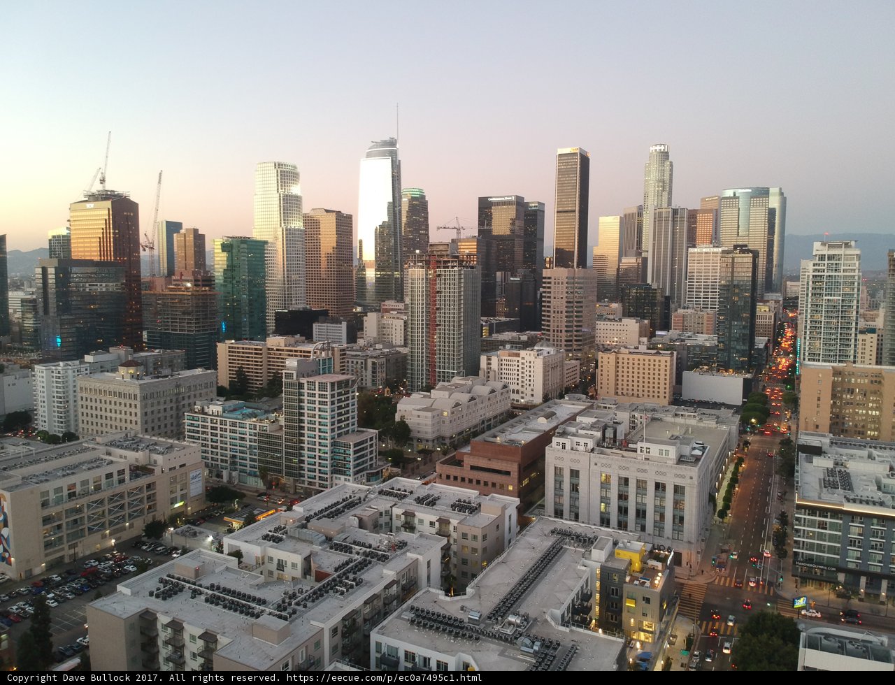 Los Angeles Skyline at Evening