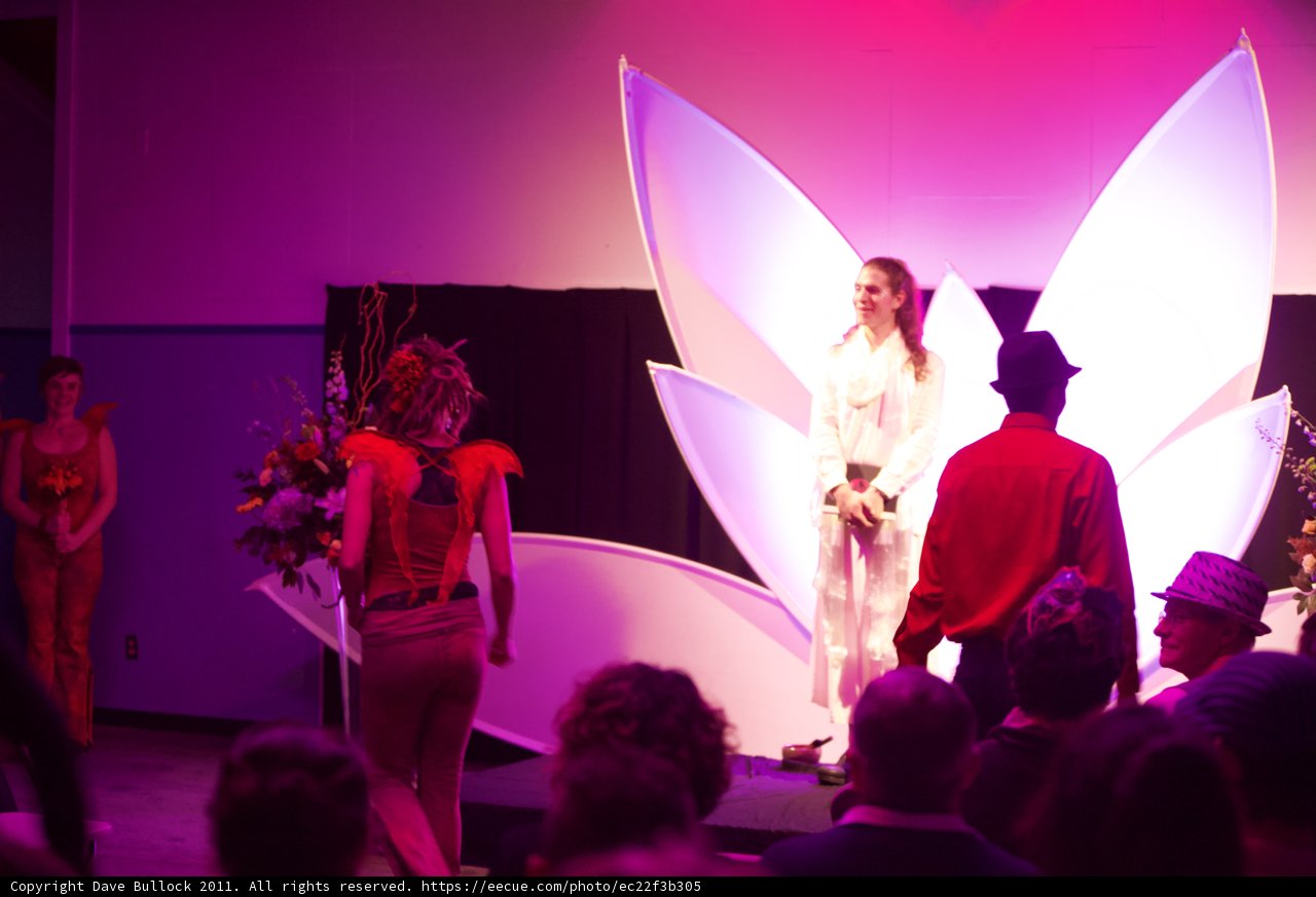 Stage Presence with a Flower Bouquet