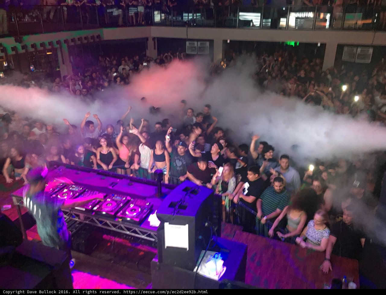 Smoke-filled Concert Crowd in LA