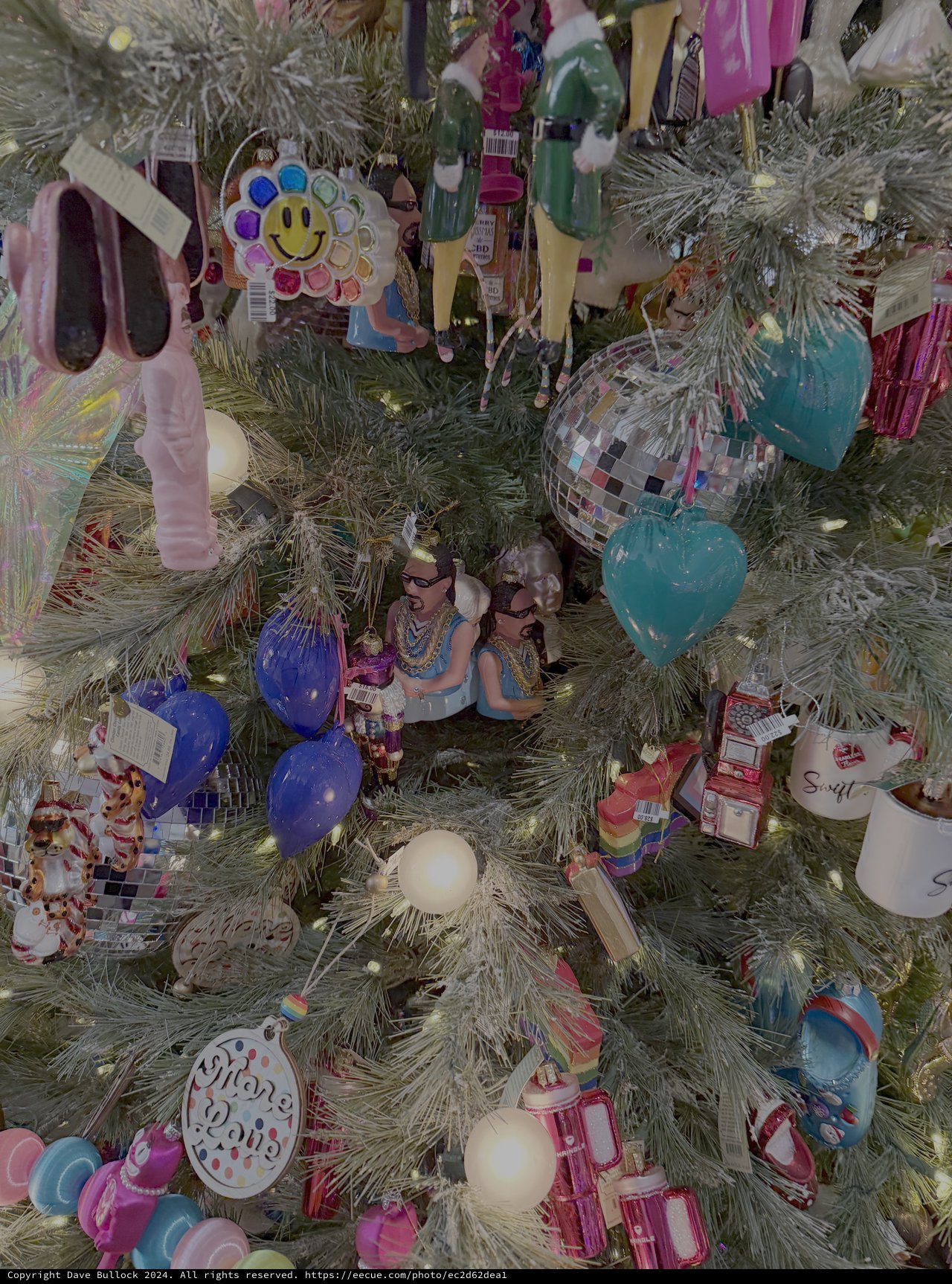 Whimsical Christmas Tree with Colorful Children's Ornaments