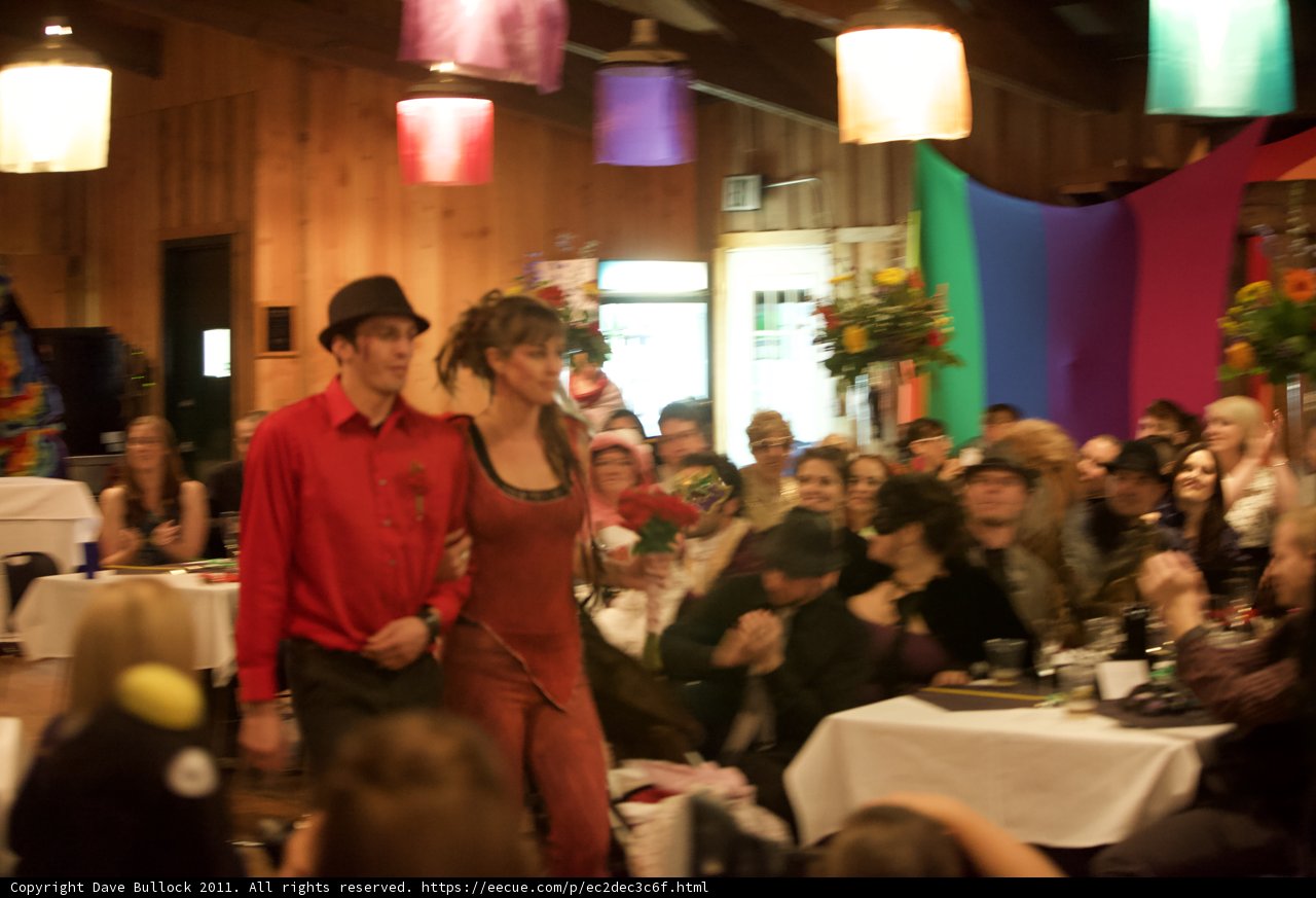 Wedding Guests Walking Down Restaurant Hall