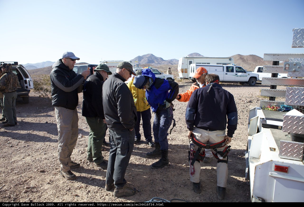 Mine Rescue Team with Truck on Hill