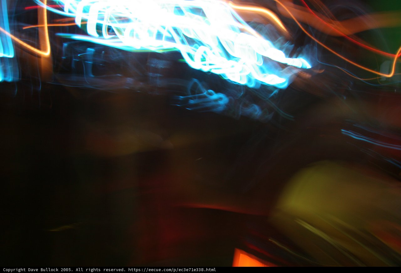 Blurry Figure in a Neon Night Club