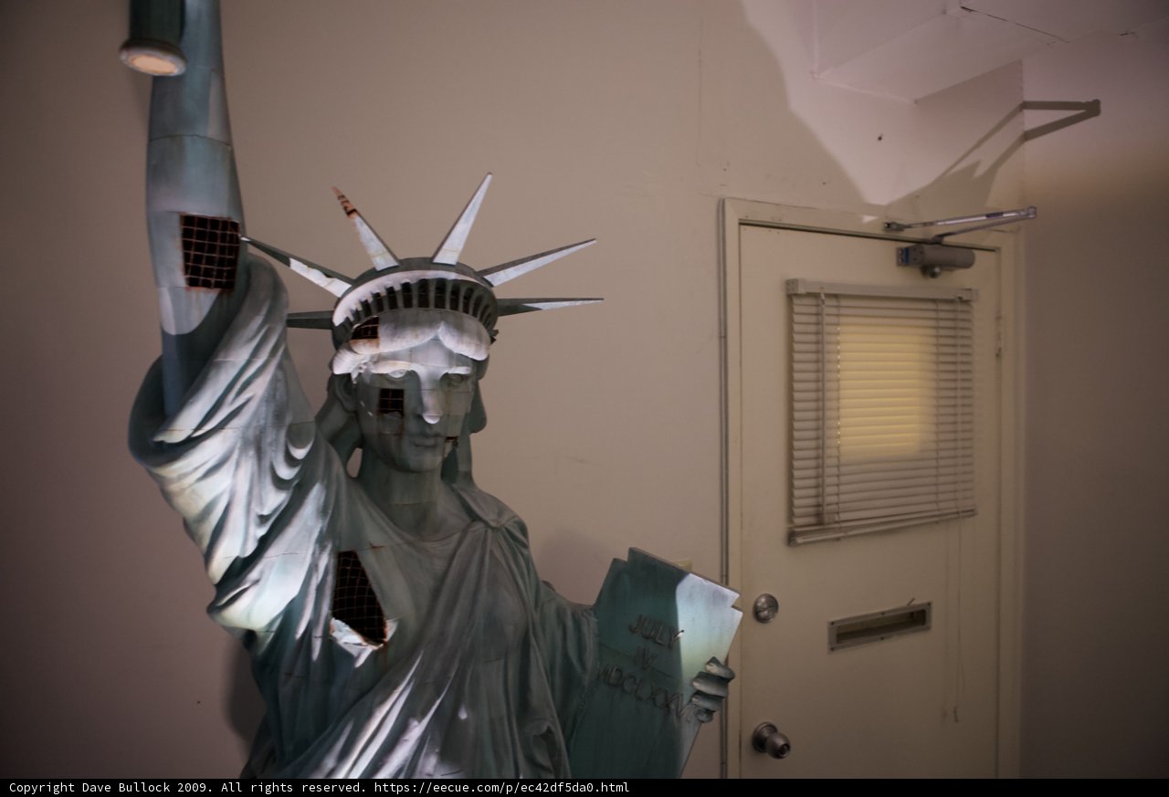 The Statue of Liberty in a Room