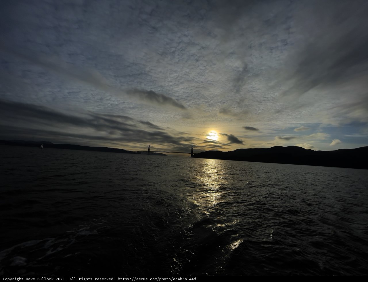A Golden Sunset over the Grand Golden Gate Bridge