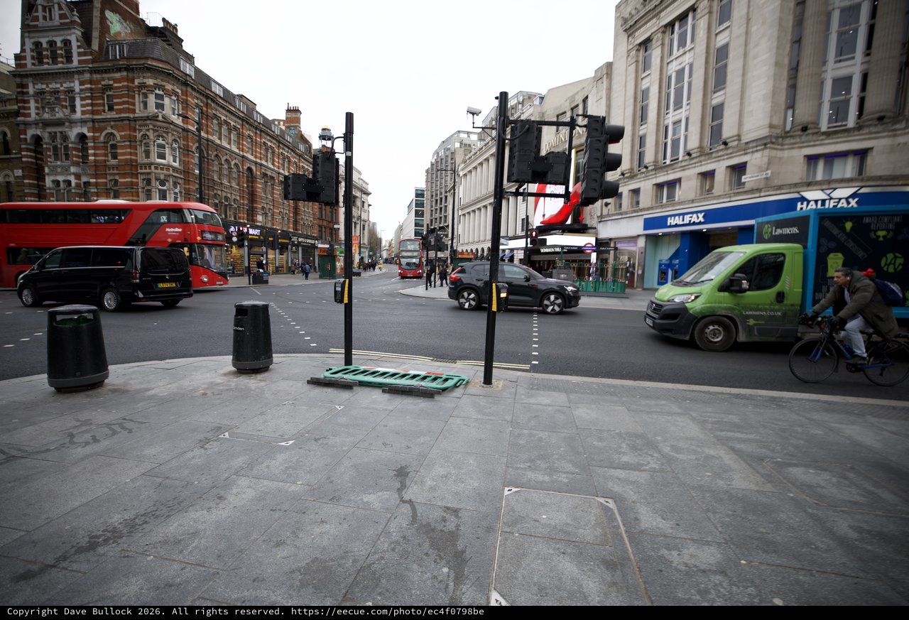 Quiet London Street Corner at Dawn
