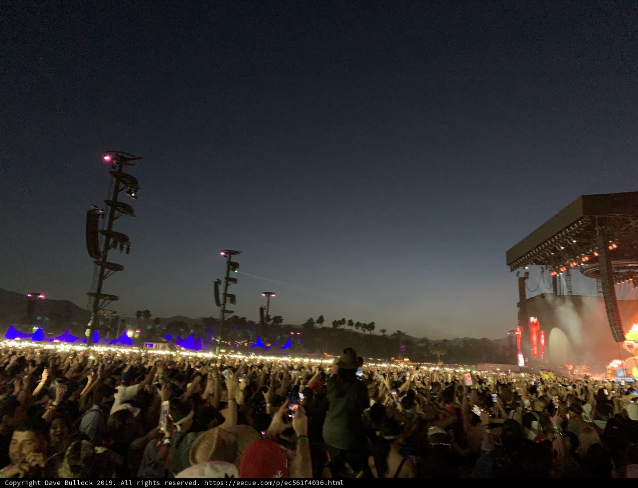 Night-time Crowd at 2019 Concert
