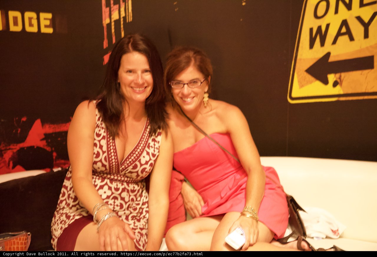 Fashionable Women on a Couch