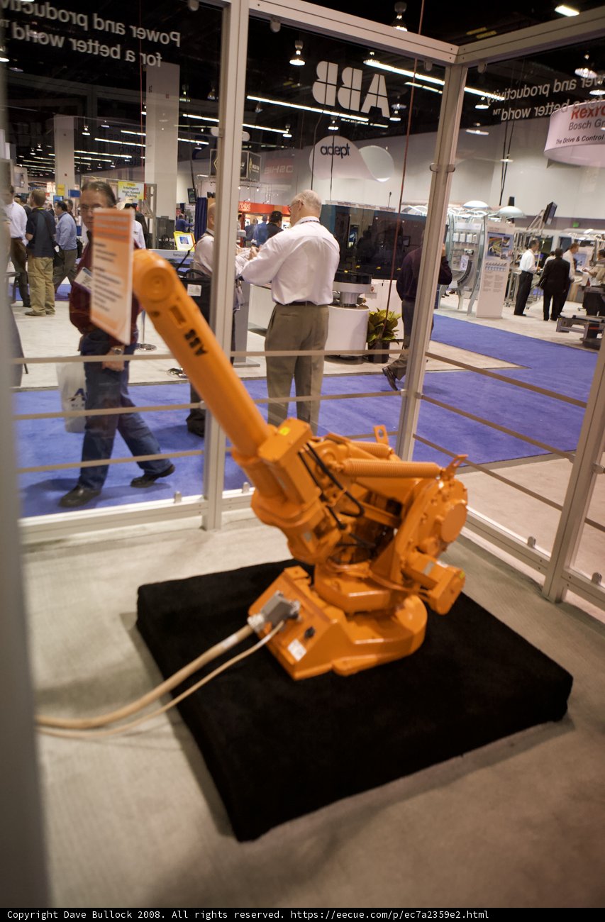 Robot automation machine on display at 2008 show