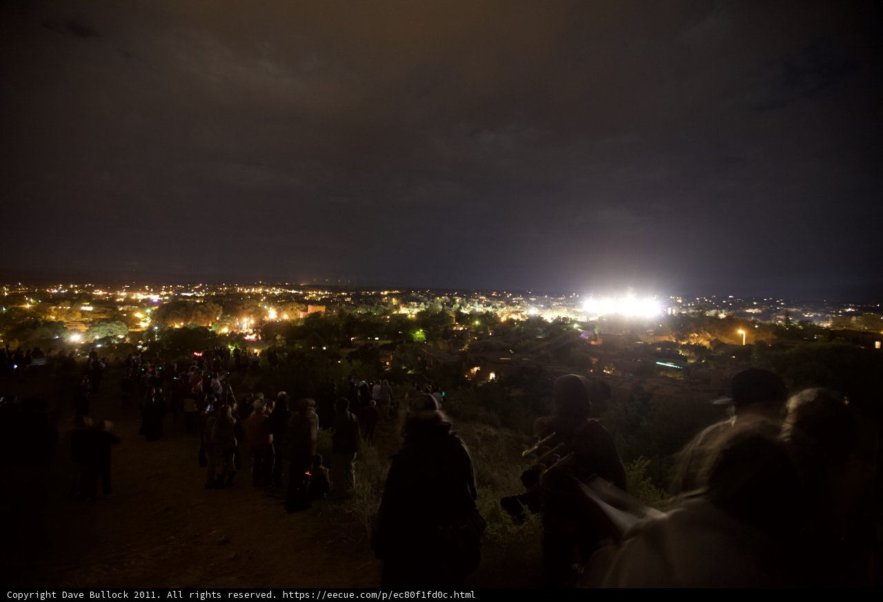 Nighttime Crowd on Santa Fe Hill
