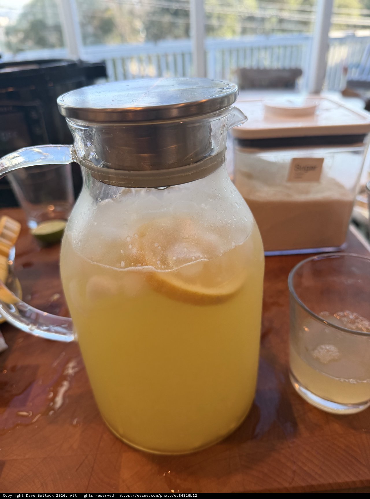 Refreshing Lemon Infused Beverage at Sunny Brunch