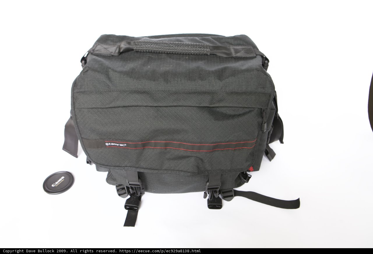Black Backpack with Red Stripe