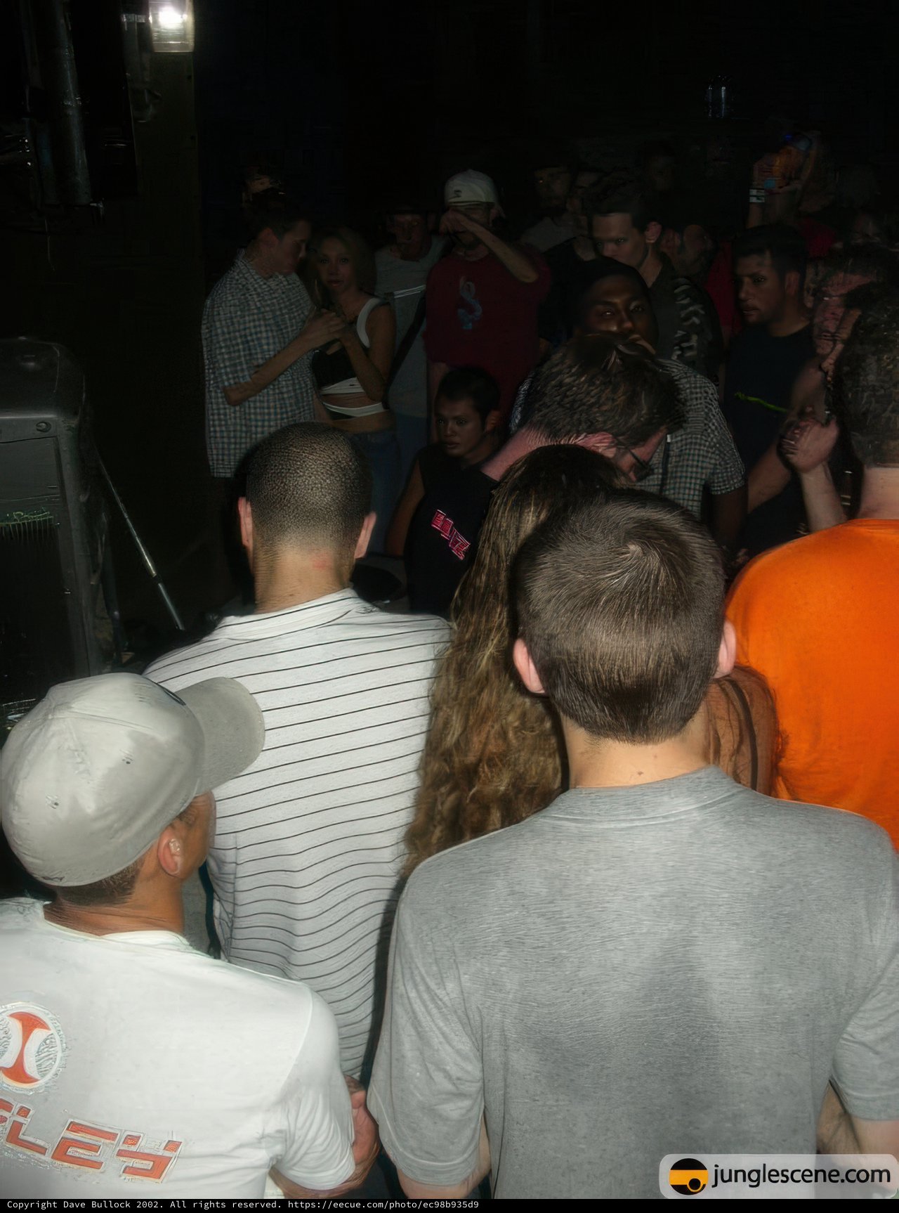 Crowd Gathered around Musician in Nightclub