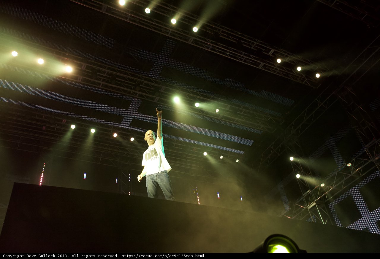 Moby, Lit Up on Stage