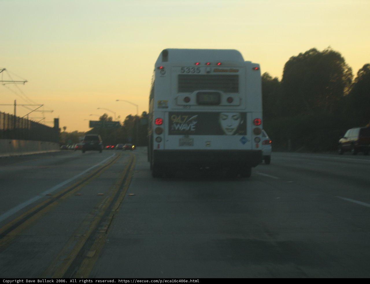 Driving down the Freeway