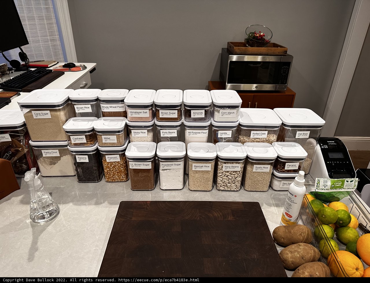 Kitchen Counter Overflowing with Food
