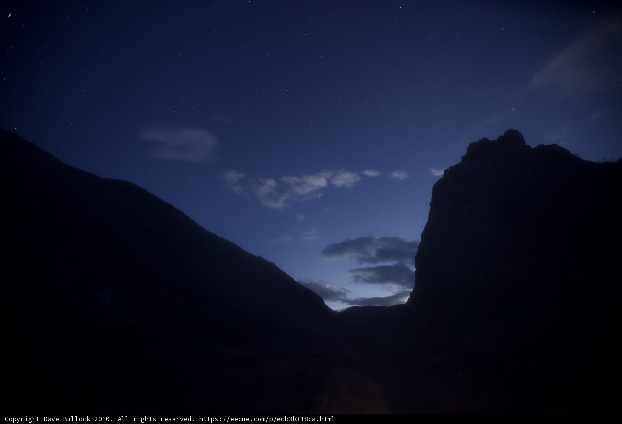 Night Sky Over Mountain Peak