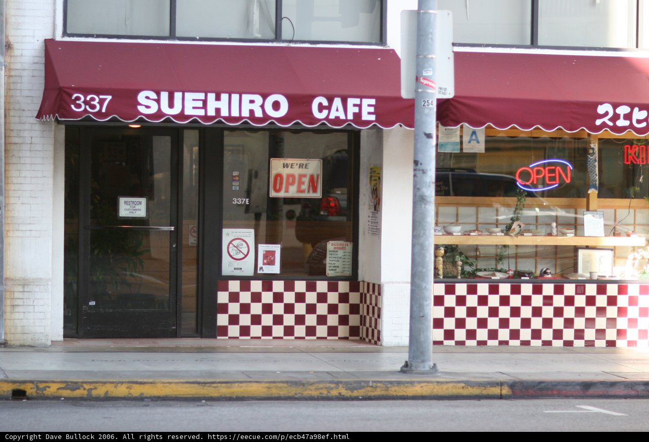 Red and White Awning Restaurant
