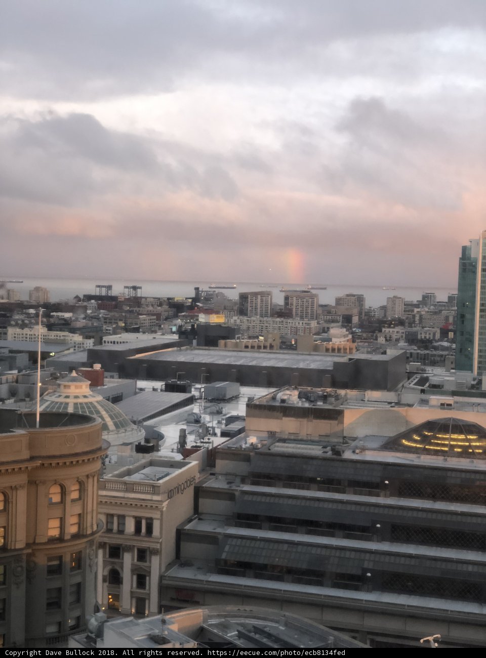 The Rainbow Over San Francisco's Urban Skyline