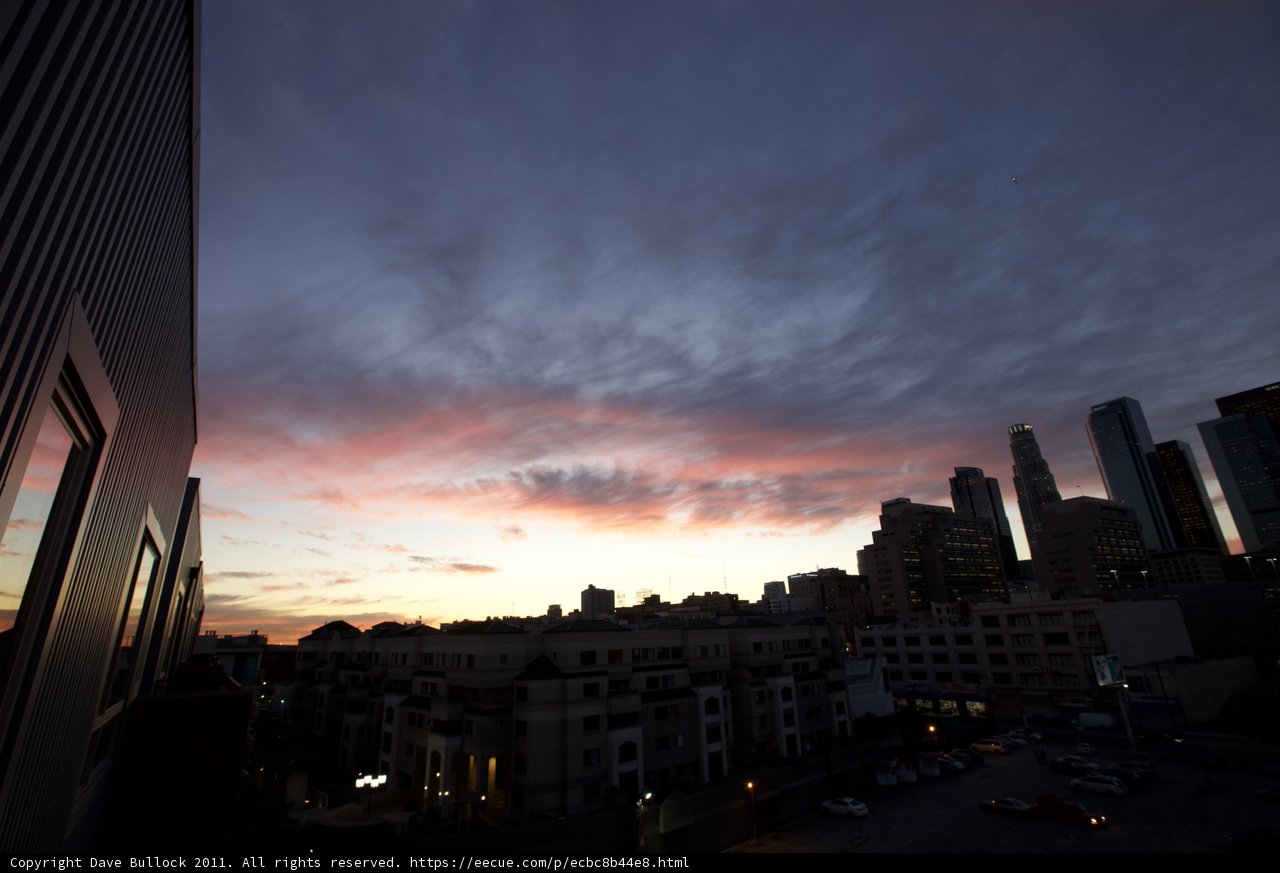 Sunset Over the Urban Skyscrapers