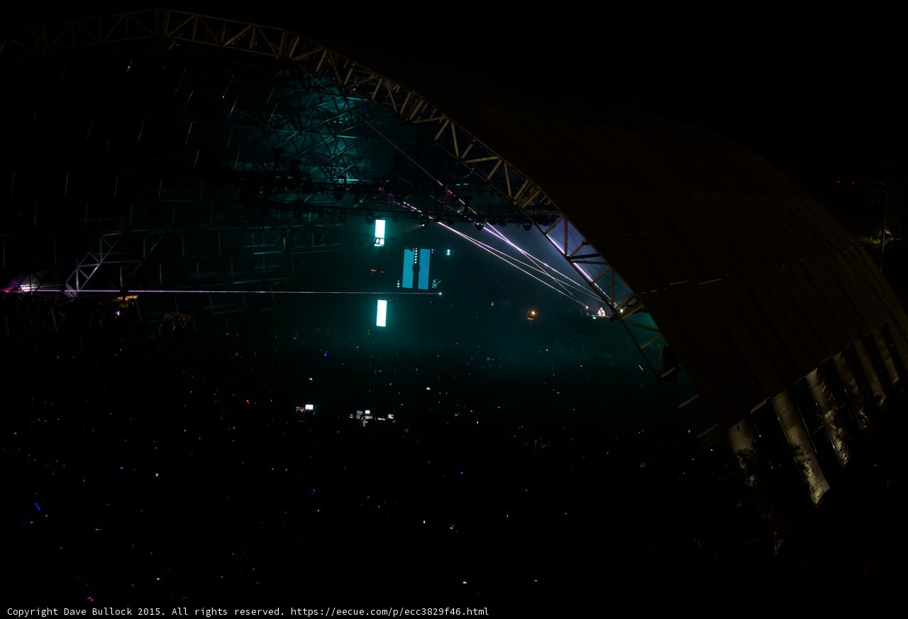 Illuminated Stage at Coachella Music Festival