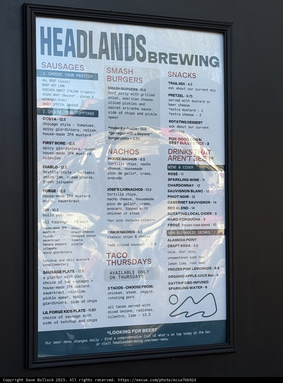 Culinary Delights at Headlands Brewing