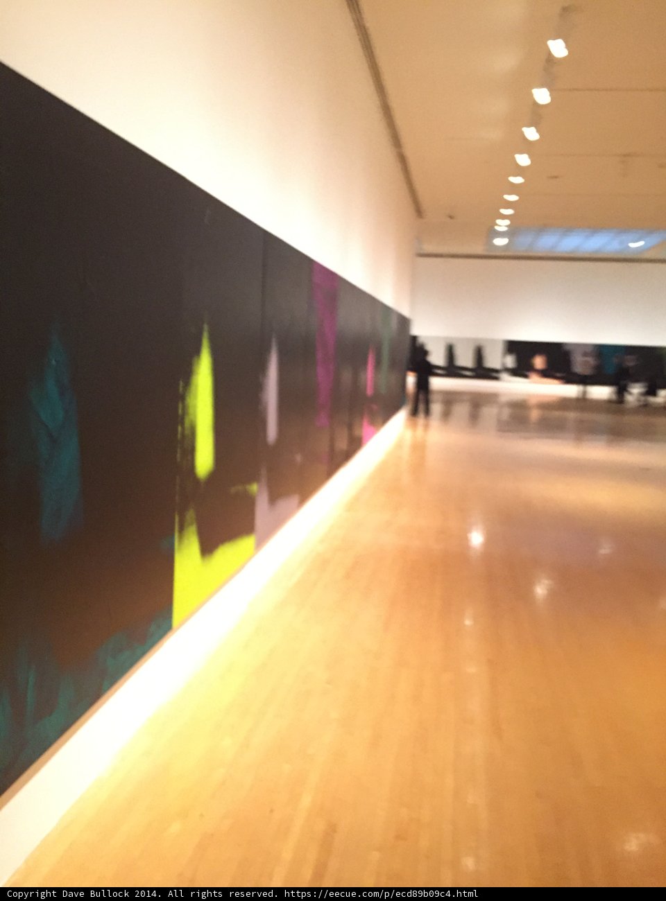 Vibrant Art Adorns Sleek Black Wall