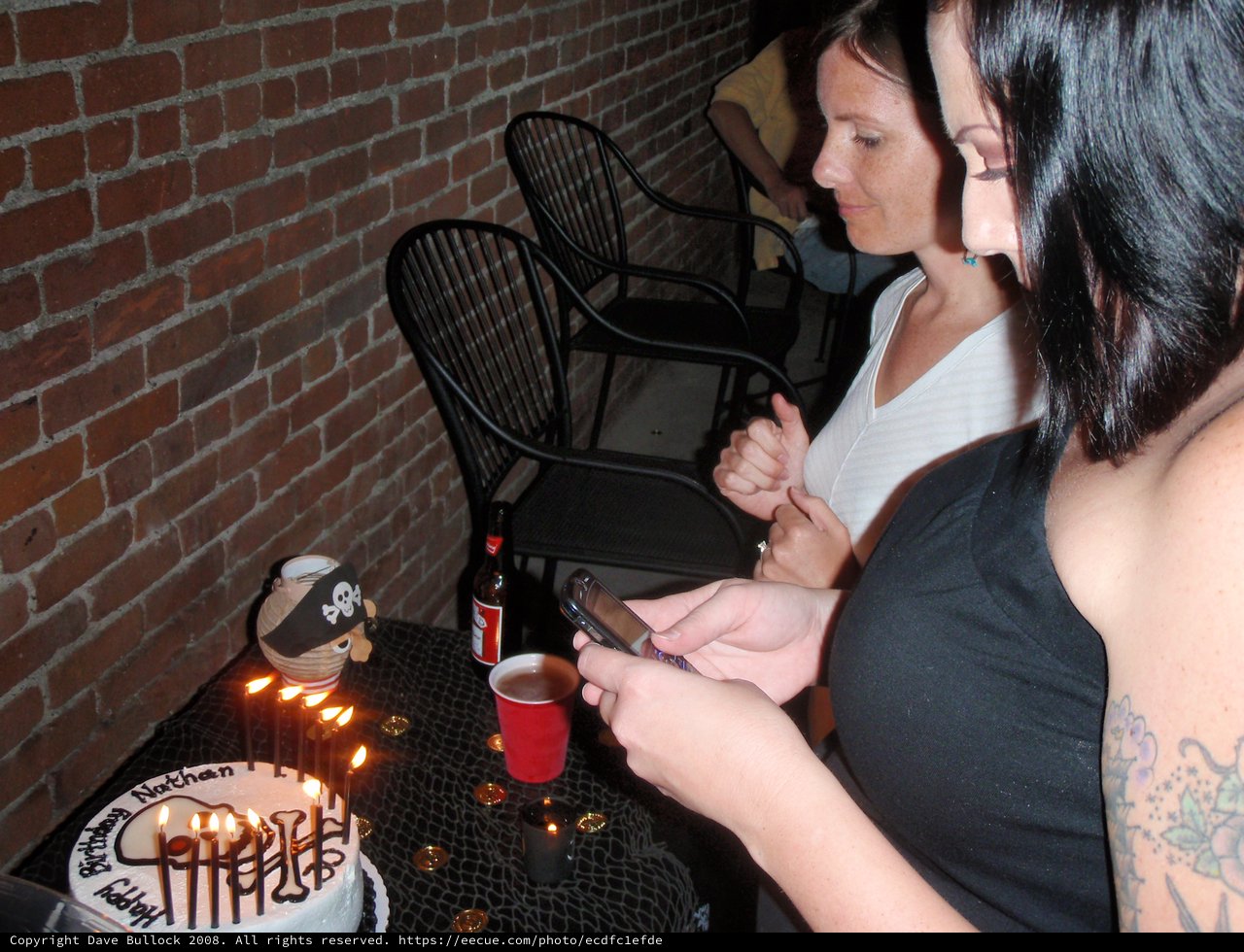 Pirate-Themed Birthday Cake With Candlelit Celebration