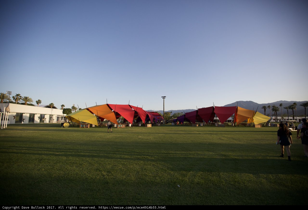 Camping in a Colorful Field