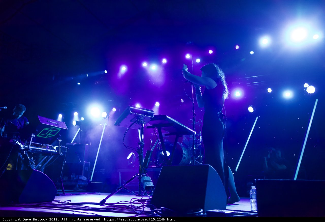 Rocking the Stage with Purple Lights