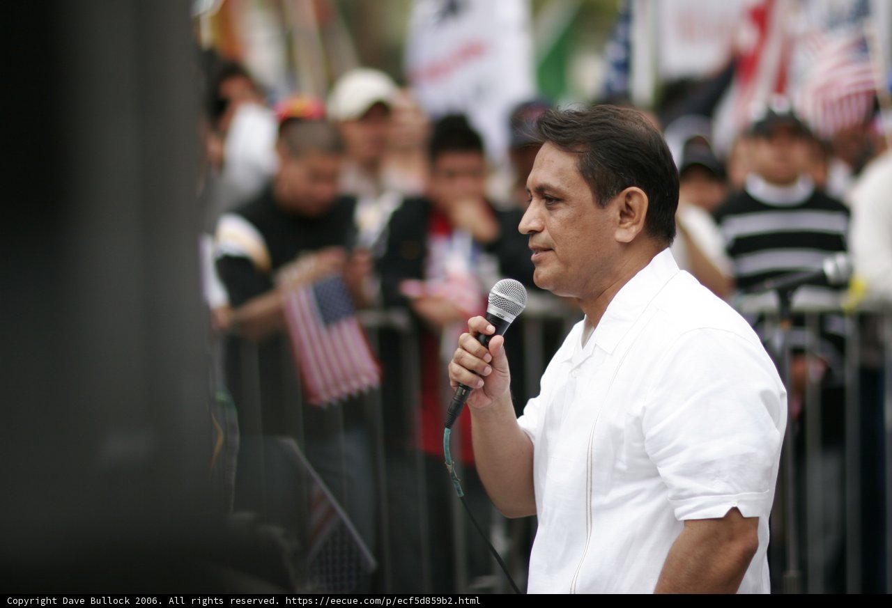 Gil Cedillo addressing the student protest