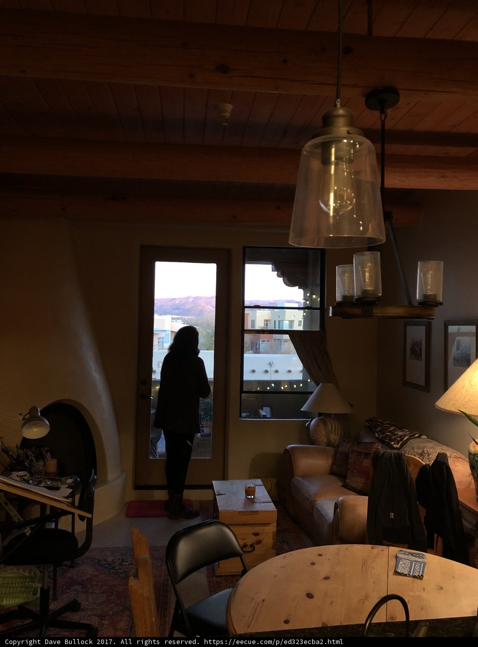A Cozy Living Room with a Mountain View