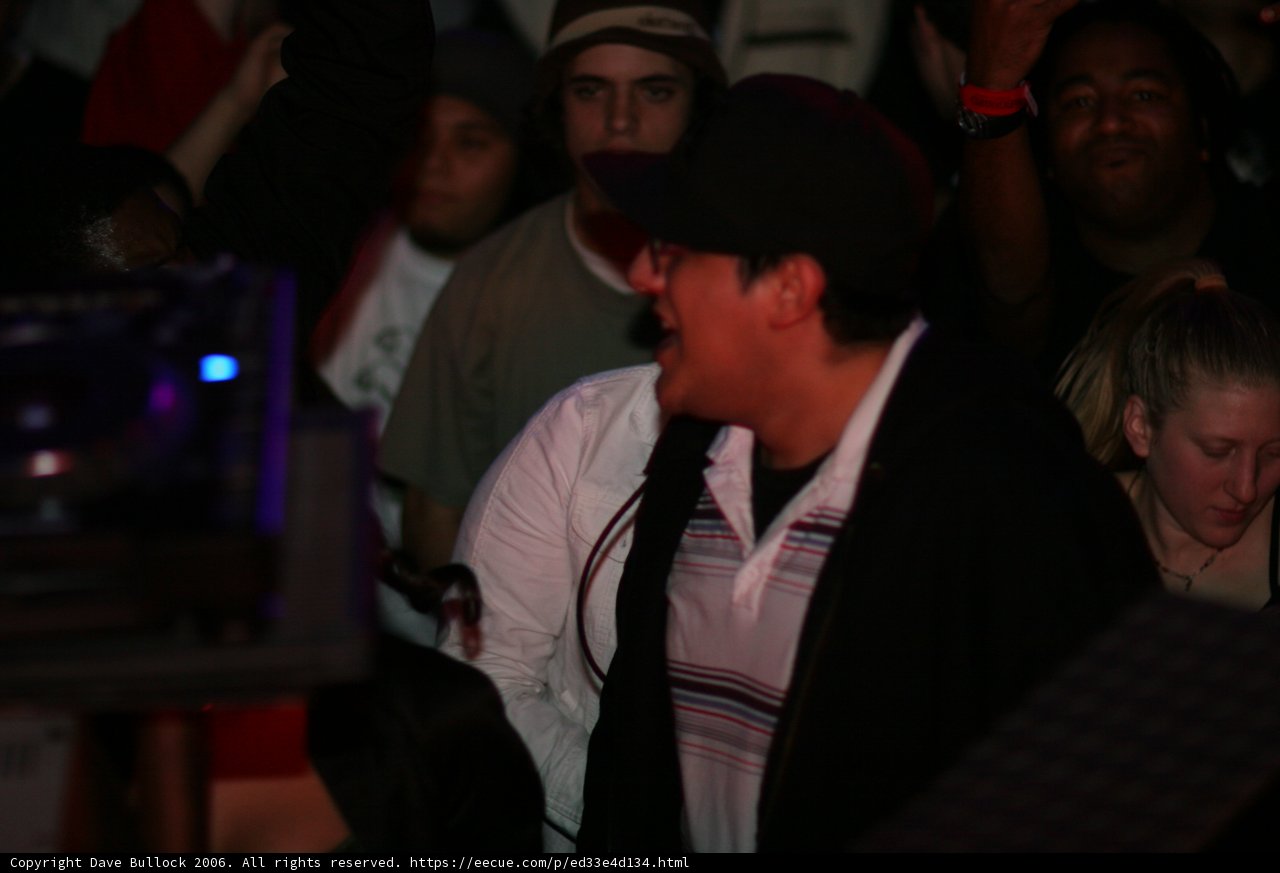 Nightlife Scene with a White-Hatted Man