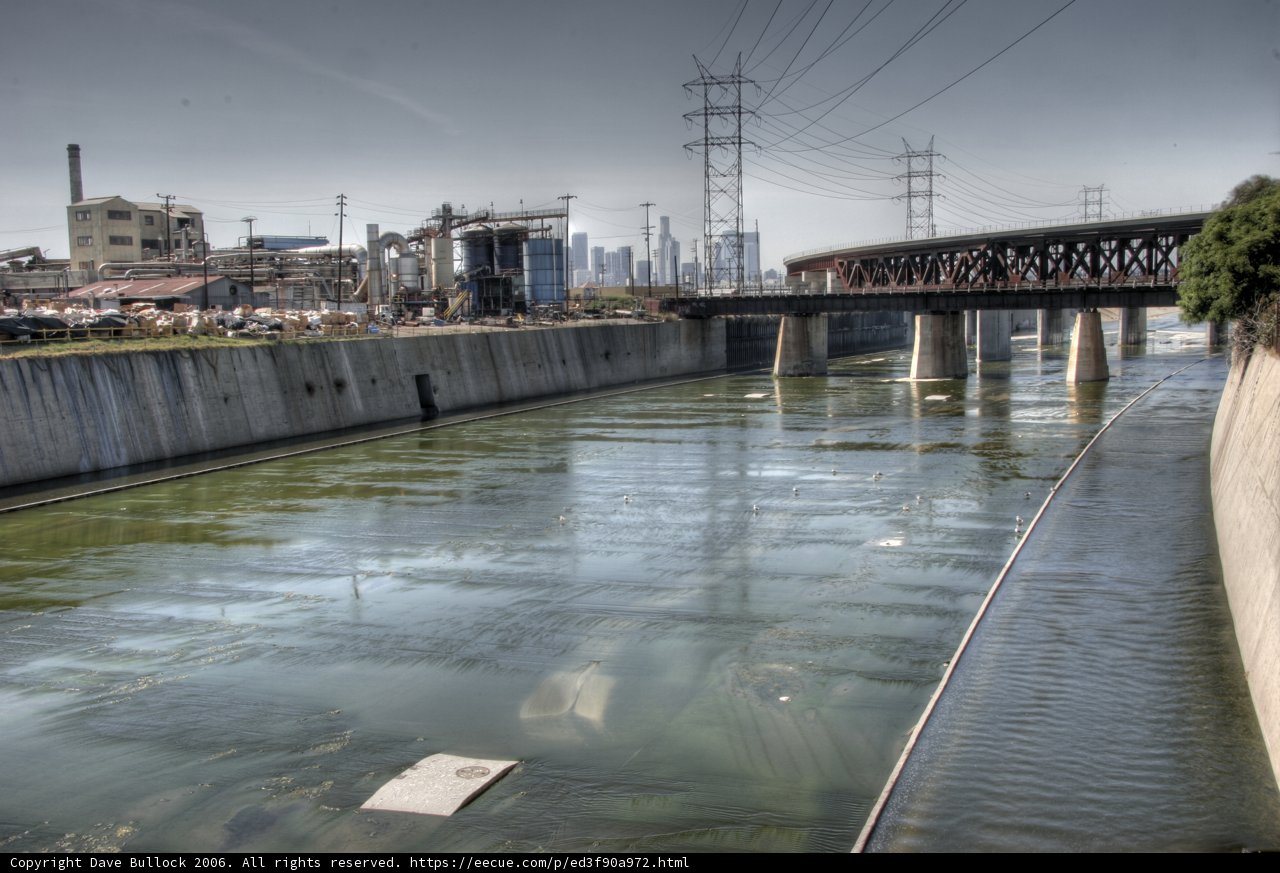 Urban Bridge over Riverside