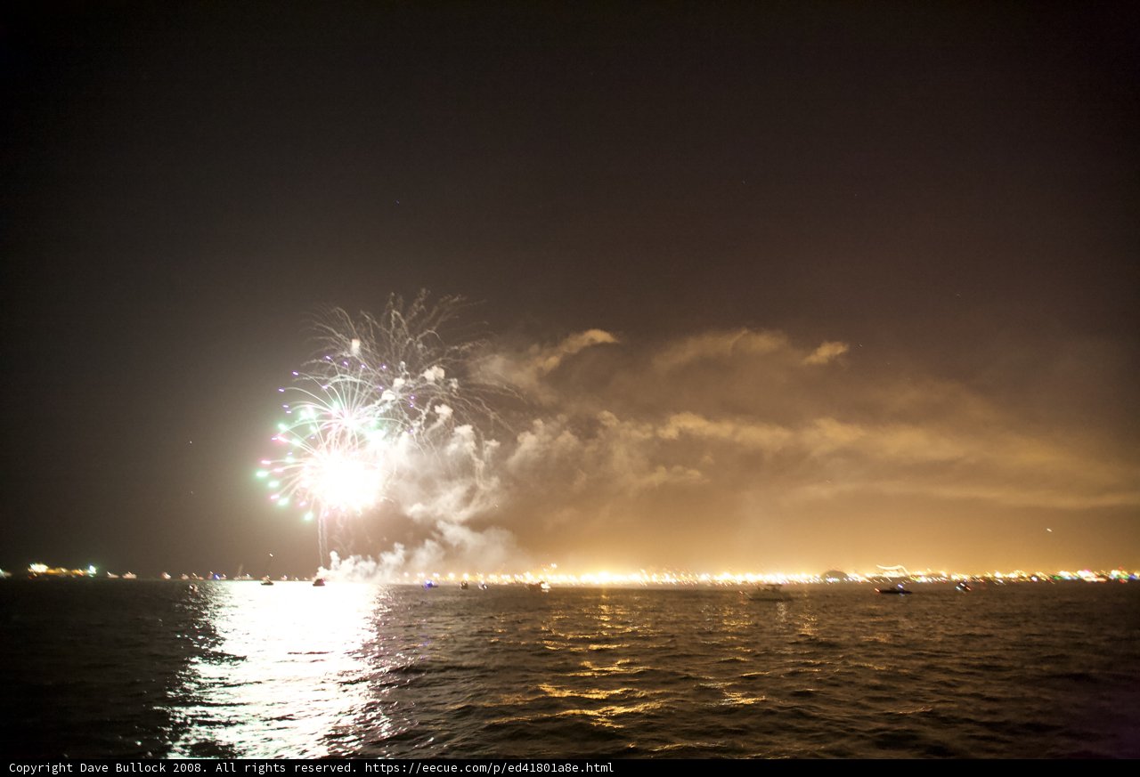 Fireworks Extravaganza Over the Ocean