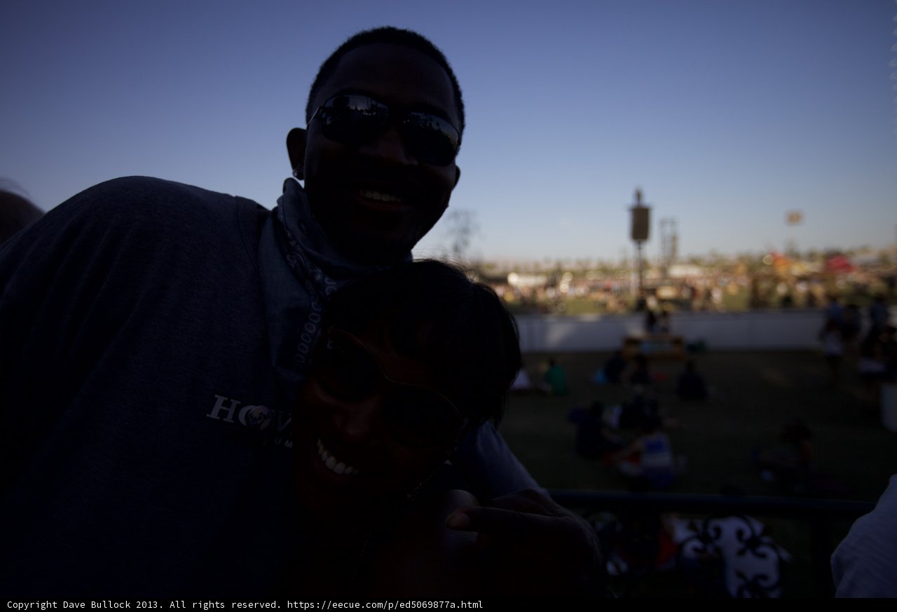 Smiling couple enjoying the concert