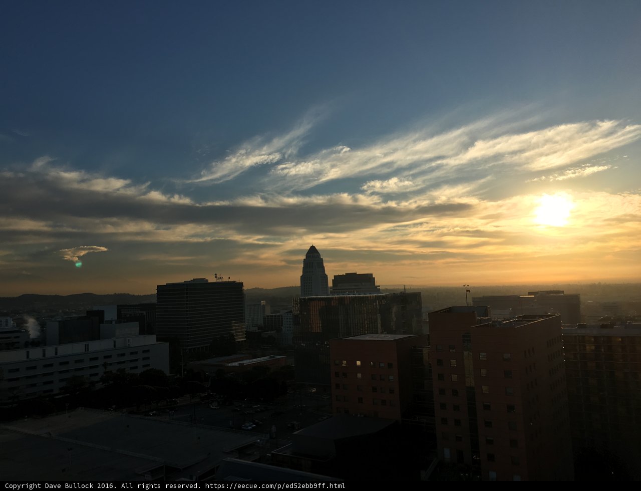 Sunset Flare over Downtown LA