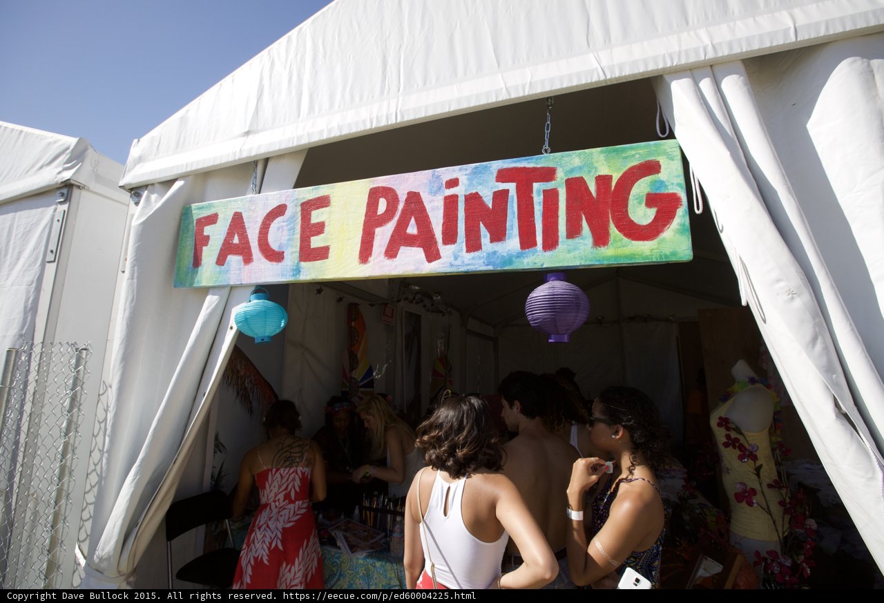 Face Painting Fun Under the Coachella Tent