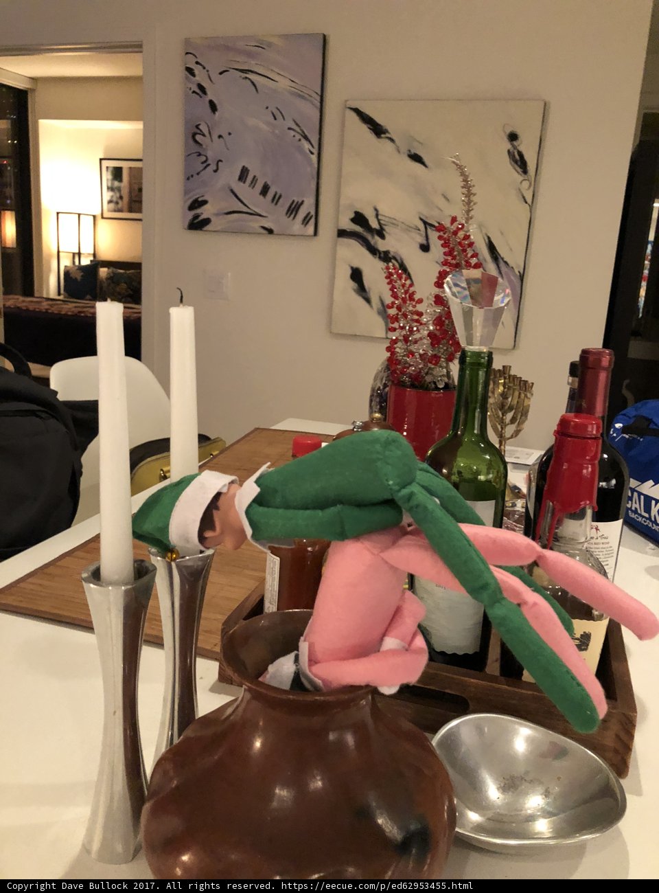 Elf on the Shelf's Wine Night