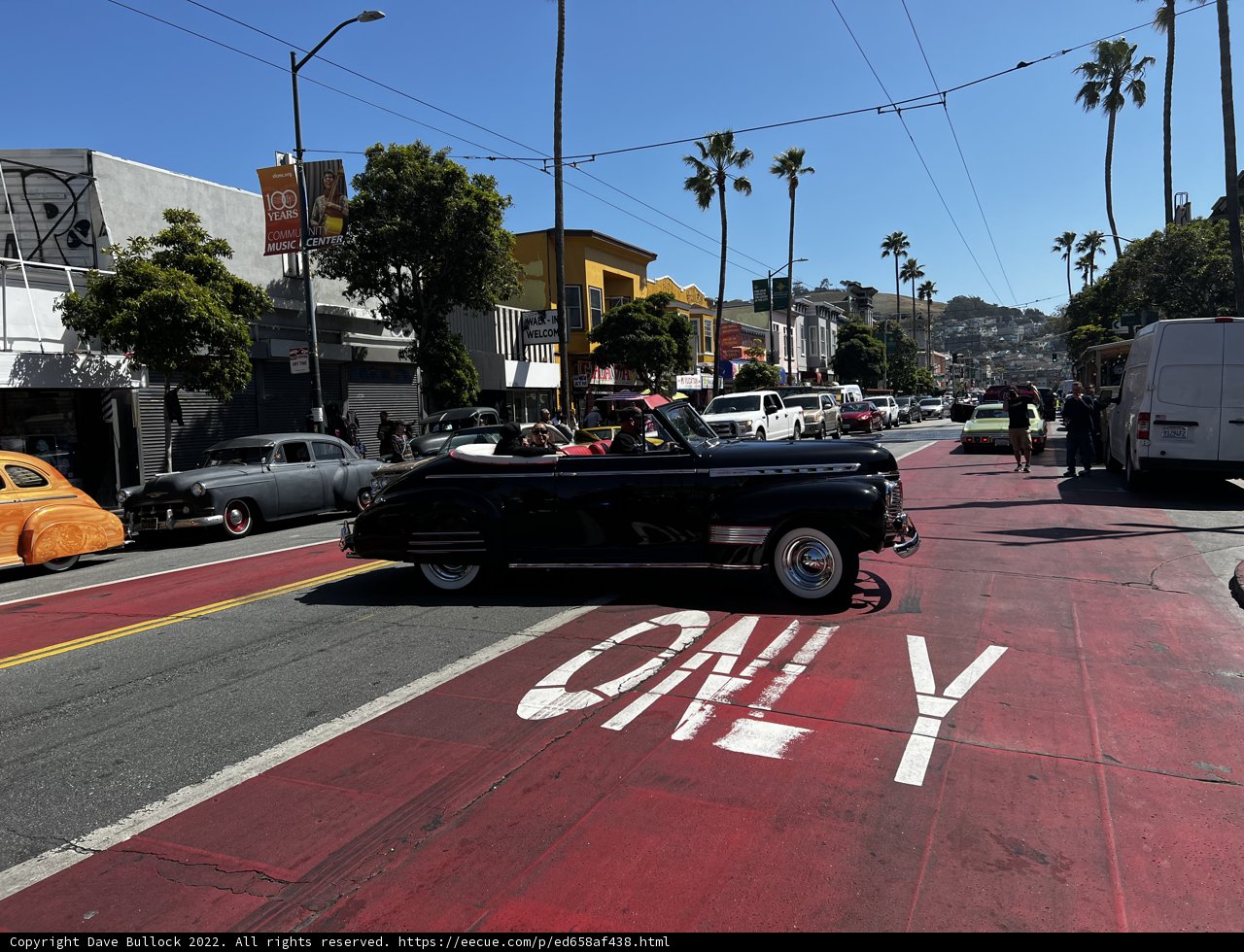 Vintage Convertible on a Sunny San Francisco Street
