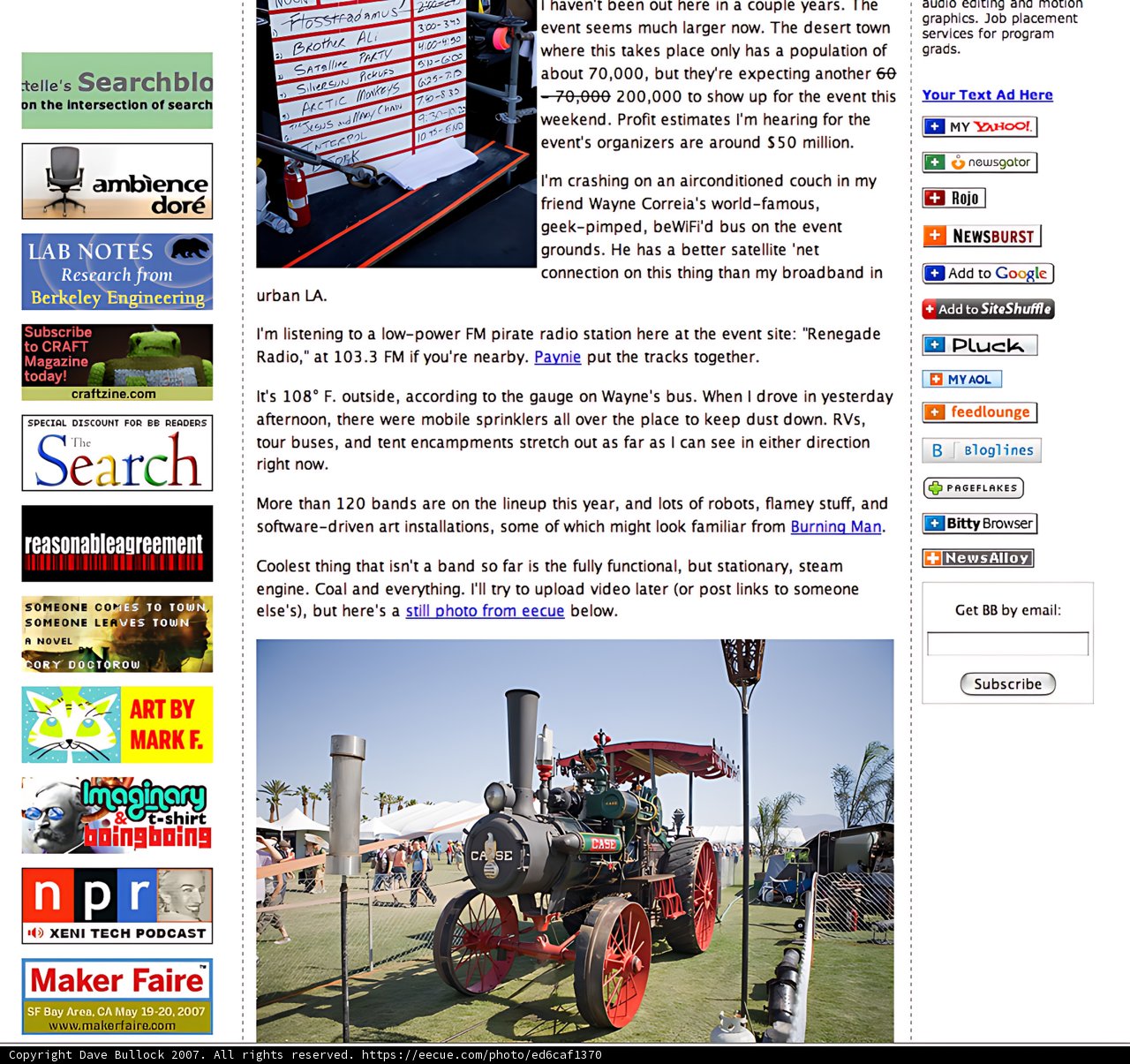Advertisement for Steam Engine Show