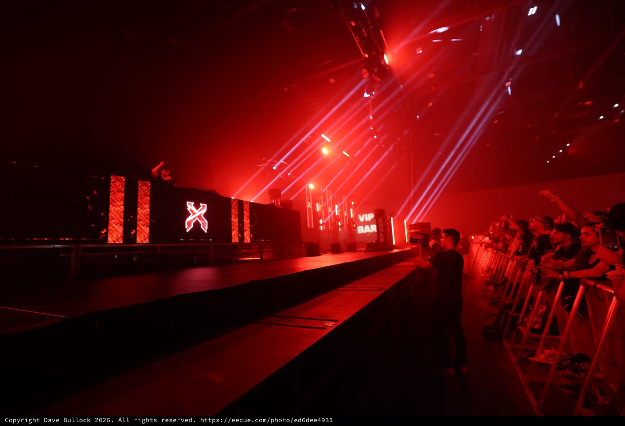 Red Laser Light Show at Wobbleland 2026 Festival