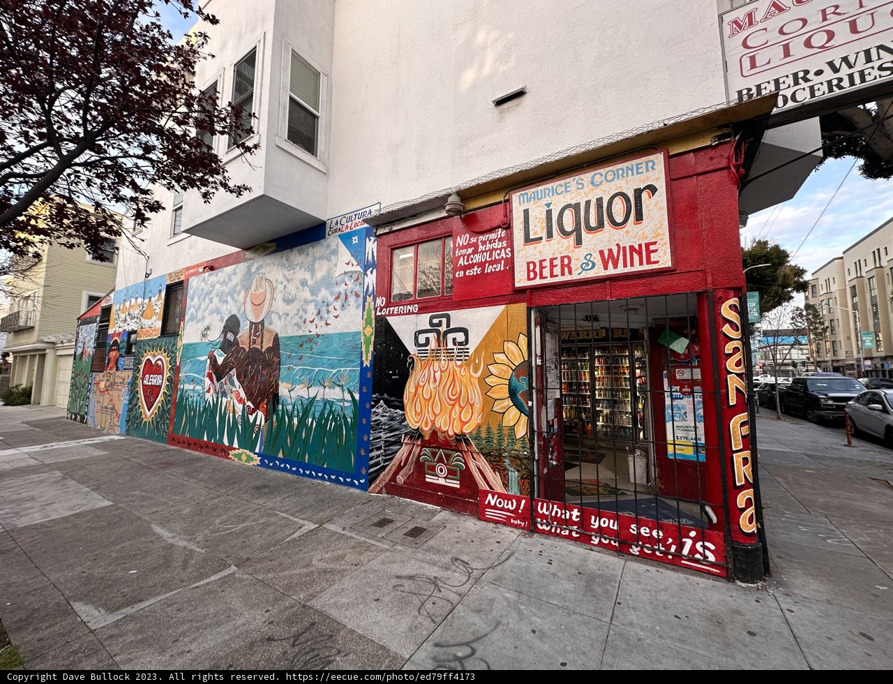 Colorful Liquor Store Building in San Francisco
