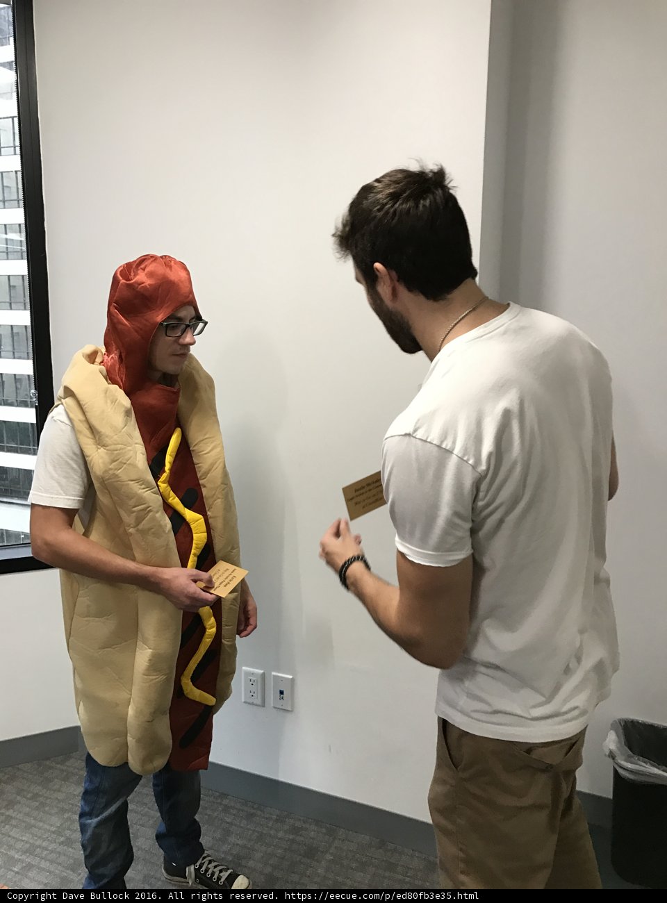 The Hot Dog Duo in the Office