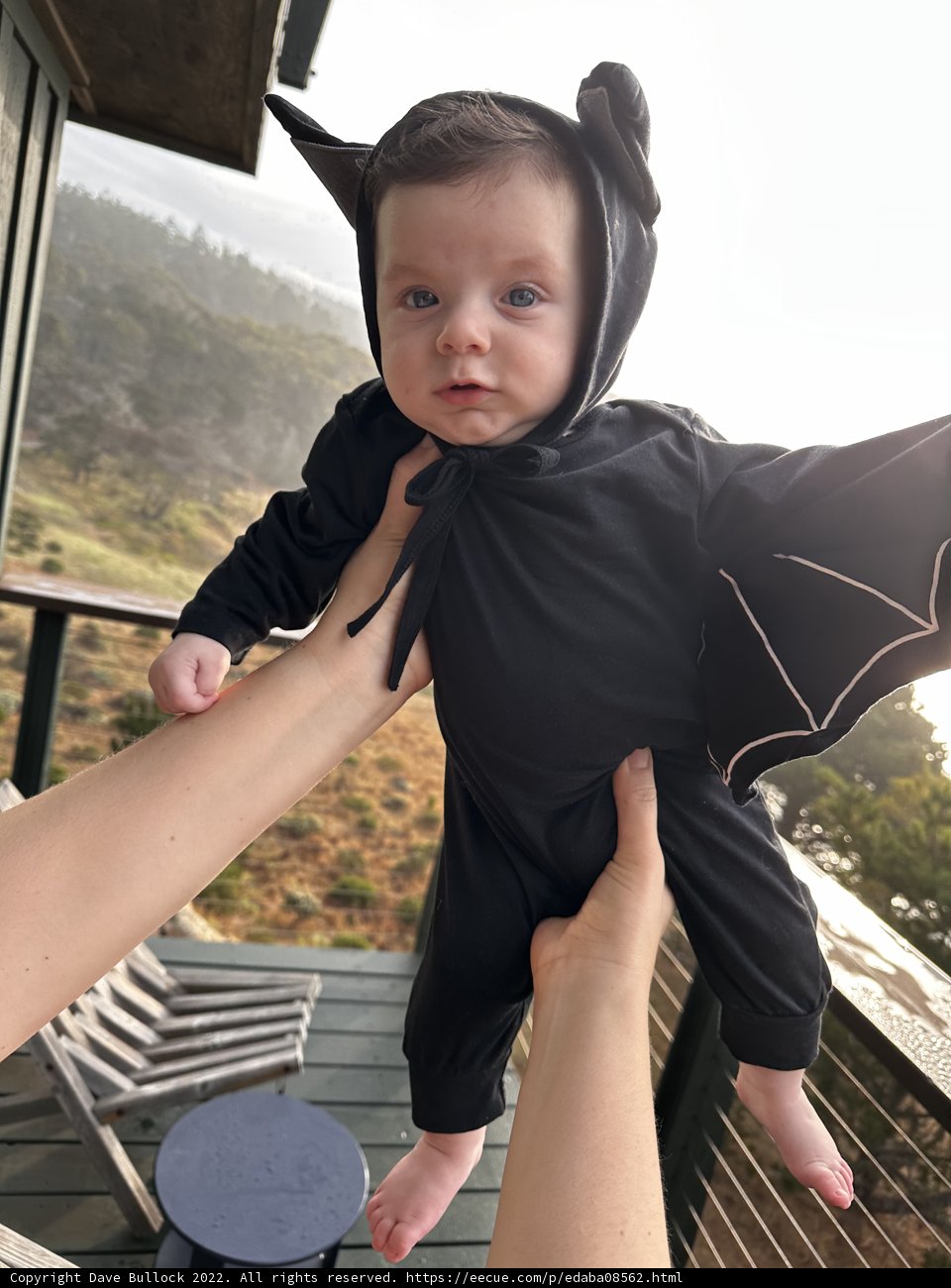 Bat Baby on the Porch