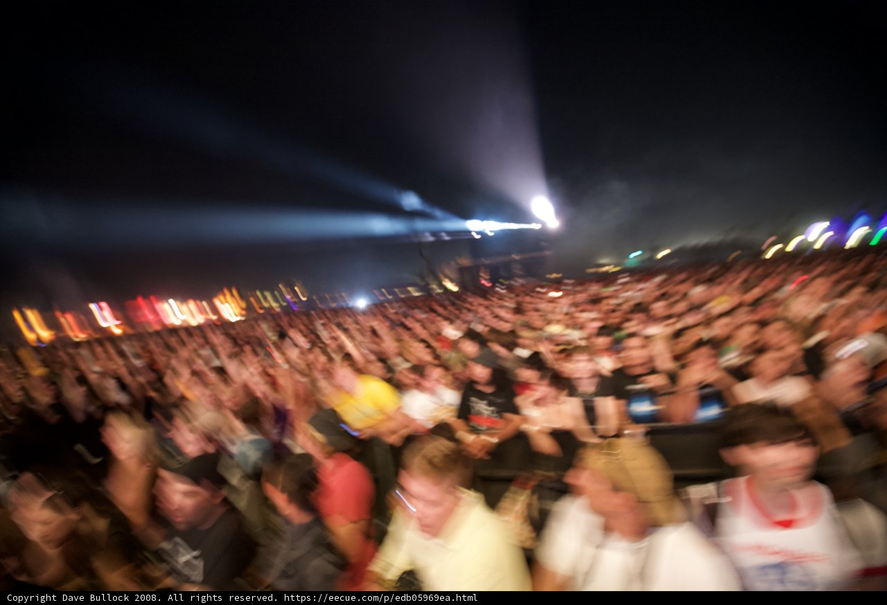 Coachella Concert Crowd at Night